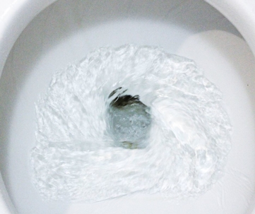 toilet flushing