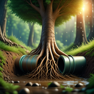 Roots Growing in Pipes